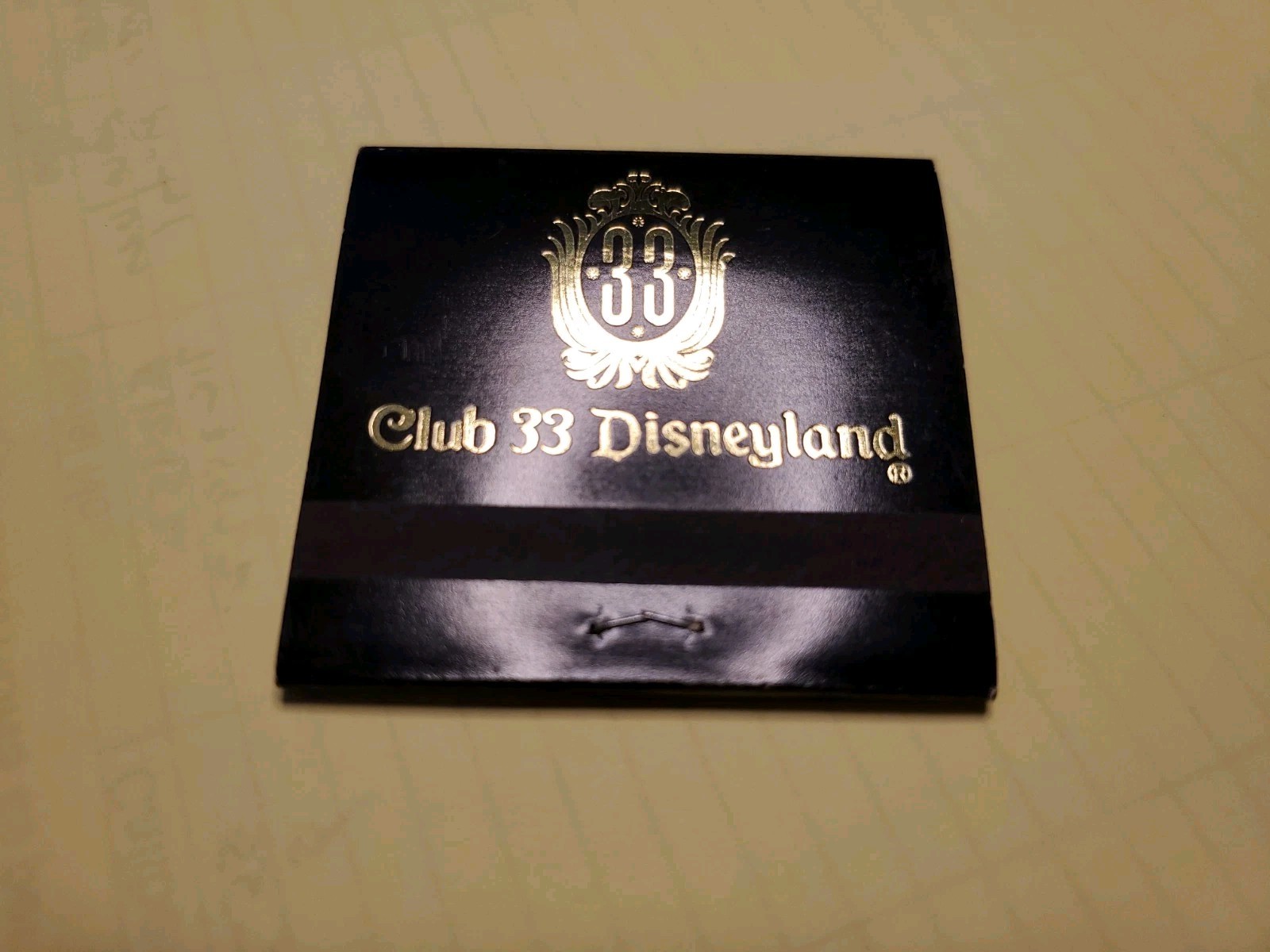 Disneyland Club 33 Matchbook, New, Un struck, Black Tips, Vintage 1993 Disneyland Club 33 Matchbook, New, Un struck, Black Tips, Vintage 1993