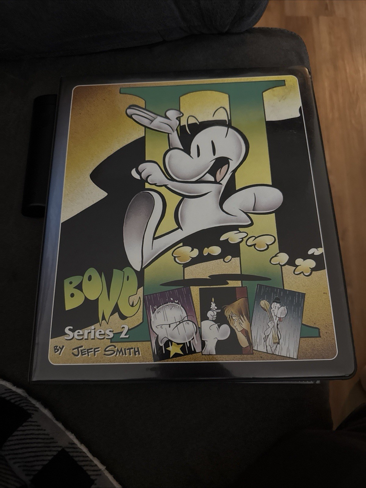 Bone by Jeff Smith 1995 Series 2 card binder case with uncut 6 cards RARE