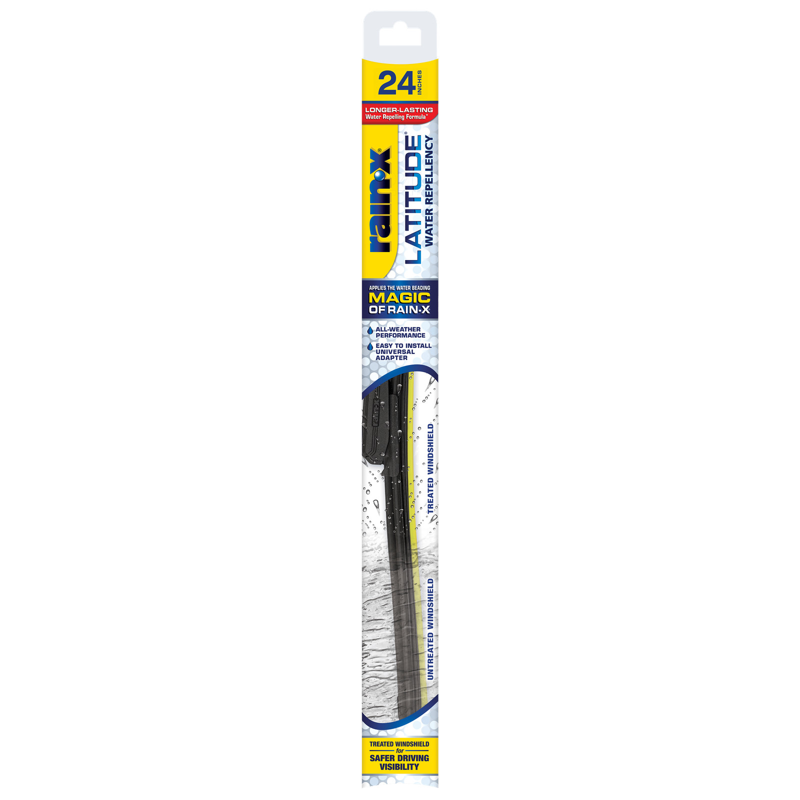 Rain-X Latitude Water Repellency 2-IN-1 Windshield Wiper Blade 24"