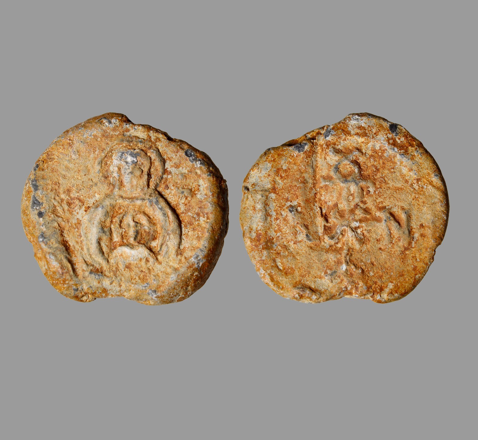 CERTIFIED Antiquity Byzantine Crusader Lead Seal Jesus and Virgin Mary 1100AD CERTIFIED Antiquity Byzantine Crusader Lead Seal Jesus and Virgin Mary 1100AD
