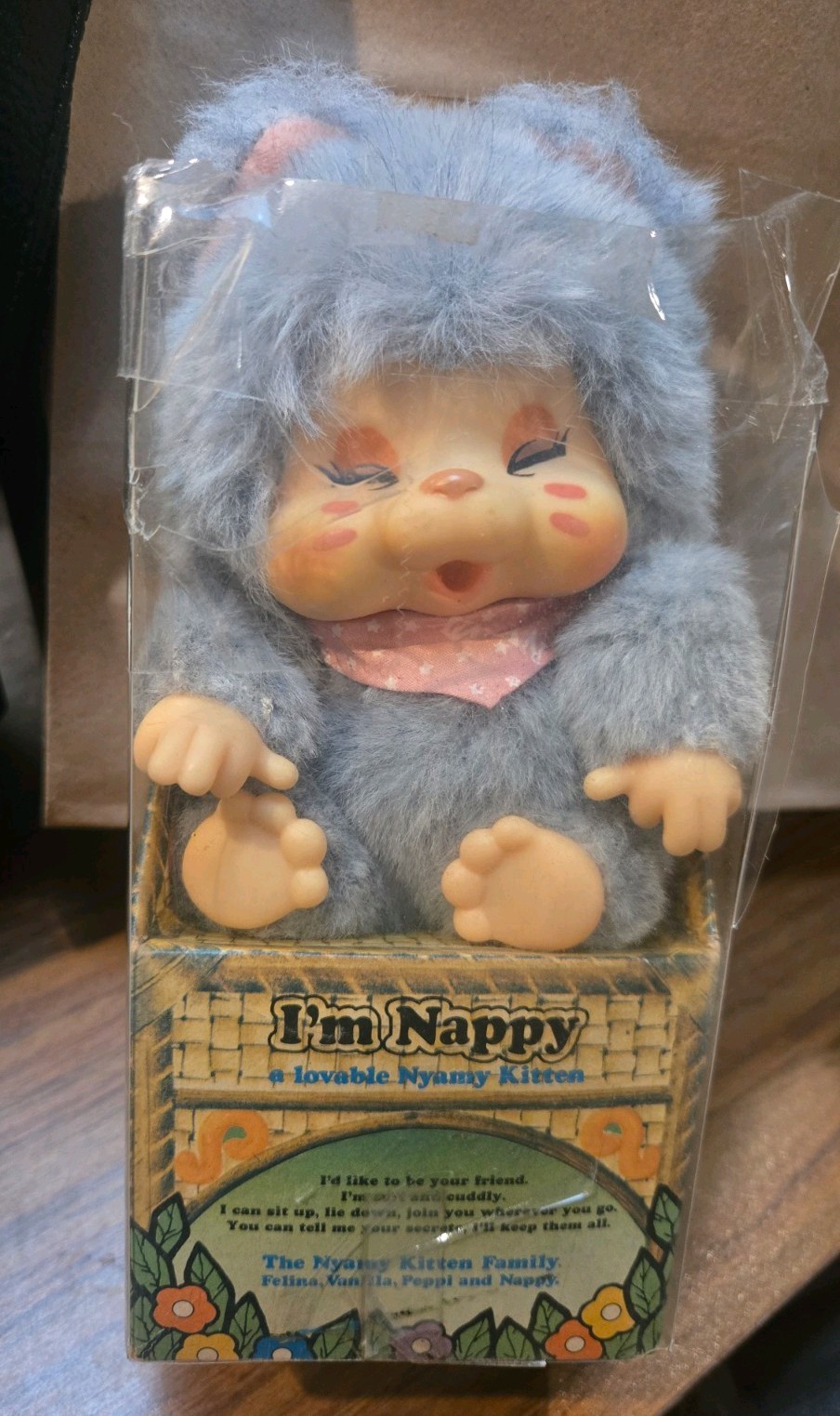 I'm Nappy,Vintage size 7" Washino Nyamy cat plush doll Super Rare I'm Nappy,Vintage size 7" Washino Nyamy cat plush doll Super Rare