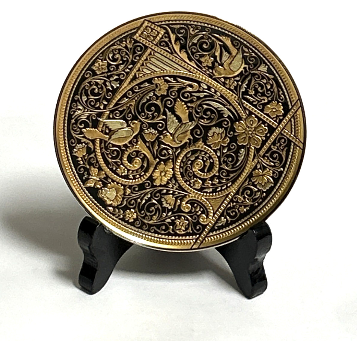 Vintage Spanish Damascene Trinket 4" Footed Dish Vintage Spanish Damascene Trinket 4" Footed Dish