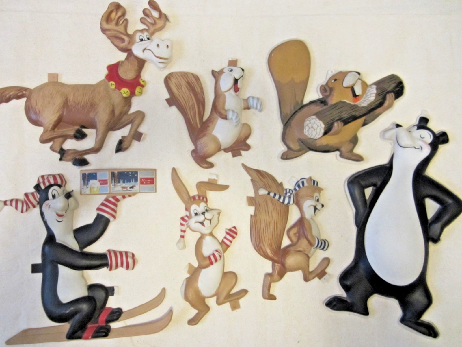 RARE 1950's LOT OF 7 HAMM'S BEER VACUFORM CHRISTMAS 3D PLASTIC POP WALL DISPLAYS RARE 1950's LOT OF 7 HAMM'S BEER VACUFORM CHRISTMAS 3D PLASTIC POP WALL DISPLAYS