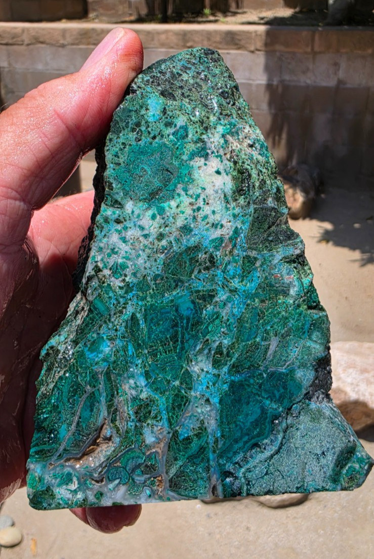 Inspiration Chrysocolla W/Gem Silica Rough Rock 5"X3"X3" 1.8 Pound See Video Inspiration Chrysocolla W/Gem Silica Rough Rock 5"X3"X3" 1.8 Pound See Video