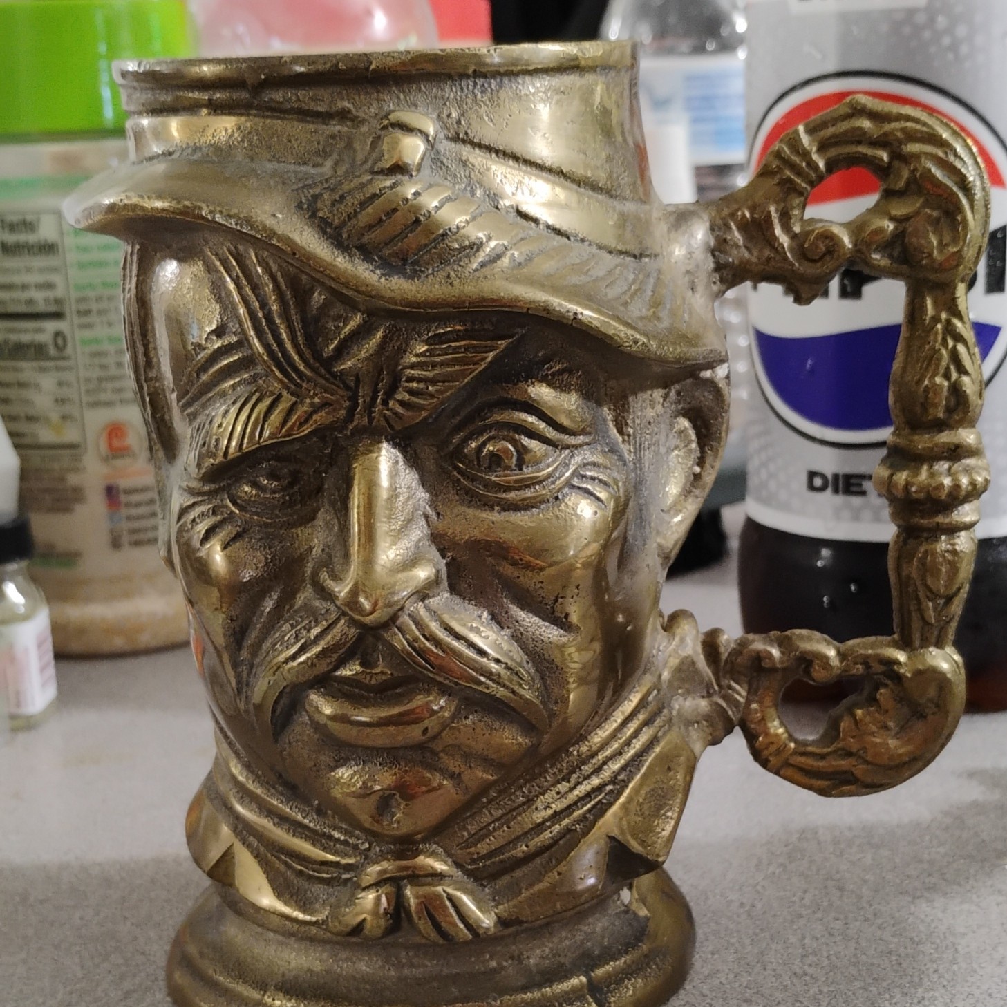 These Are Both Solid Brass. The Cup Is Theodore Rosevelt. Both Very Old. These Are Both Solid Brass. The Cup Is Theodore Rosevelt. Both Very Old.