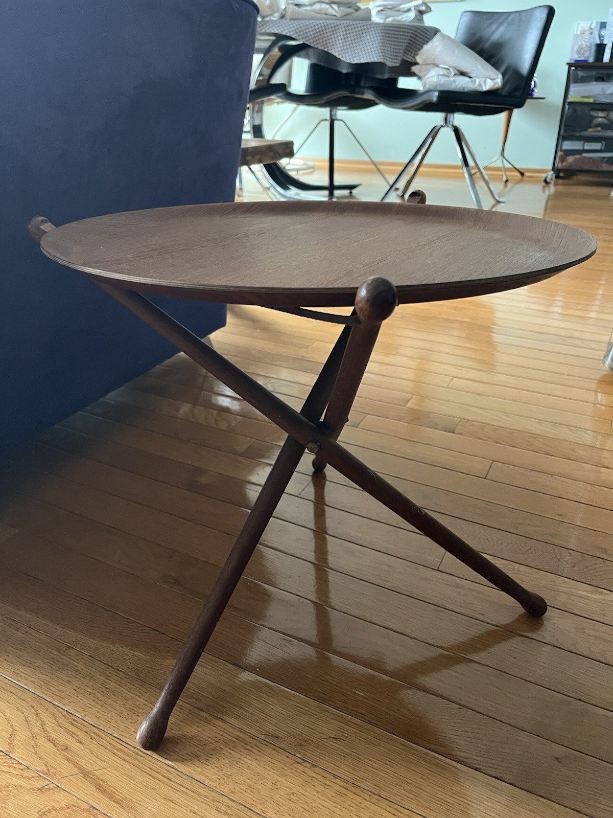 Nils Trautner Vintage Mid century Ary Nybro Sweden Teak Tripod Side Table Nils Trautner Vintage Mid century Ary Nybro Sweden Teak Tripod Side Table