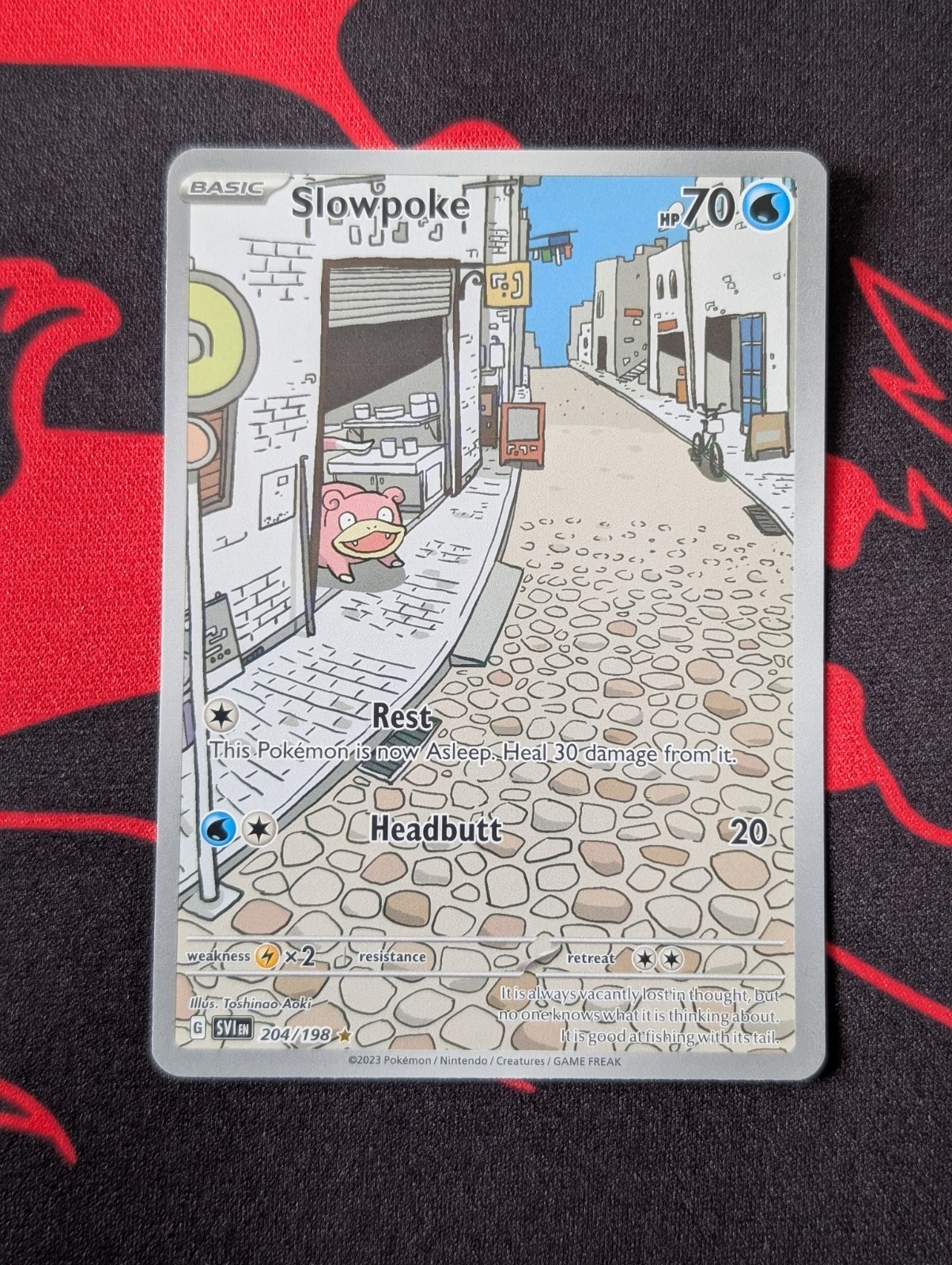 Pokémon TCG Slowpoke 204/198 SV Base Illus Rare Full Art Holo NM