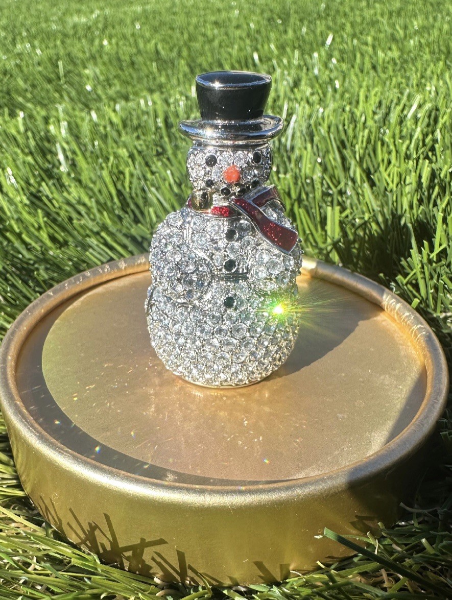 ⭐️Estee Lauder 'Beautiful Sparkling Snowman' Solid Perfume Compact⭐️ ⭐️Estee Lauder 'Beautiful Sparkling Snowman' Solid Perfume Compact⭐️