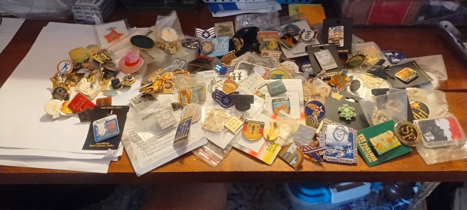 Huge Lot Of Pin Back Lapel Pins Every Type Imaginable 100 + Huge Lot Of Pin Back Lapel Pins Every Type Imaginable 100 +