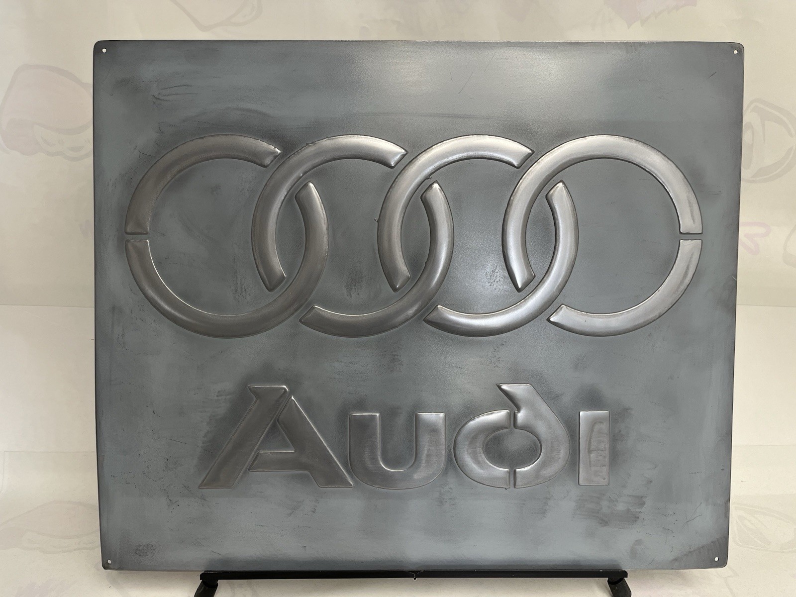 Audi Vintage Steel Garage Sign 20x24 Handmade Aluminum Relief Audi Vintage Steel Garage Sign 20x24 Handmade Aluminum Relief