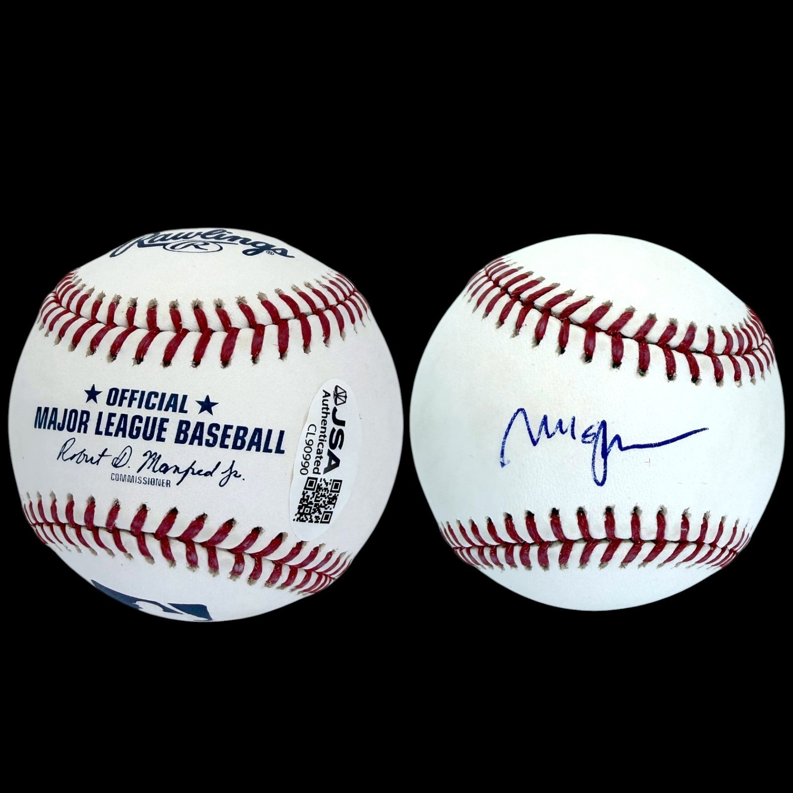 MIKE JOHNSON SIGNED OFFICIAL MLB BASEBALL SPEAKER OF THE HOUSE AUTO JSA COA MIKE JOHNSON SIGNED OFFICIAL MLB BASEBALL SPEAKER OF THE HOUSE AUTO JSA COA