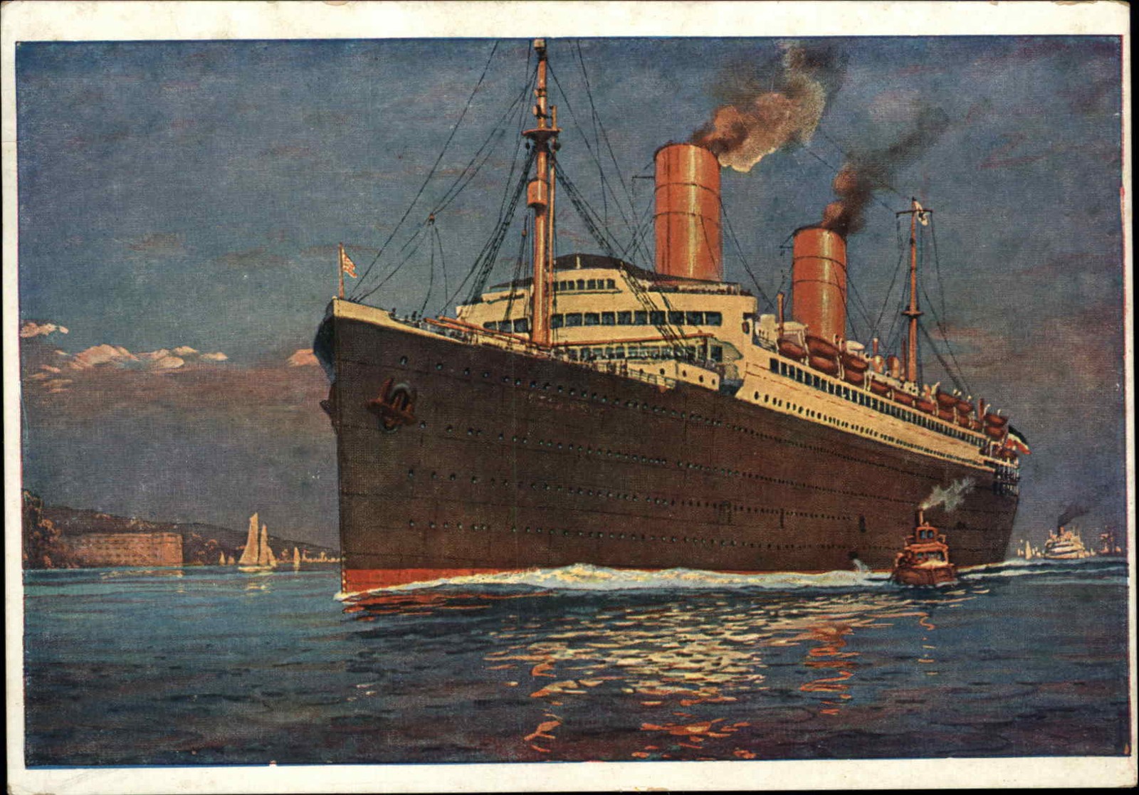 CONTINENTAL POSTCARD Steamer Steamship Cruise Ship "Columbus" CONTINENTAL POSTCARD Steamer Steamship Cruise Ship "Columbus"
