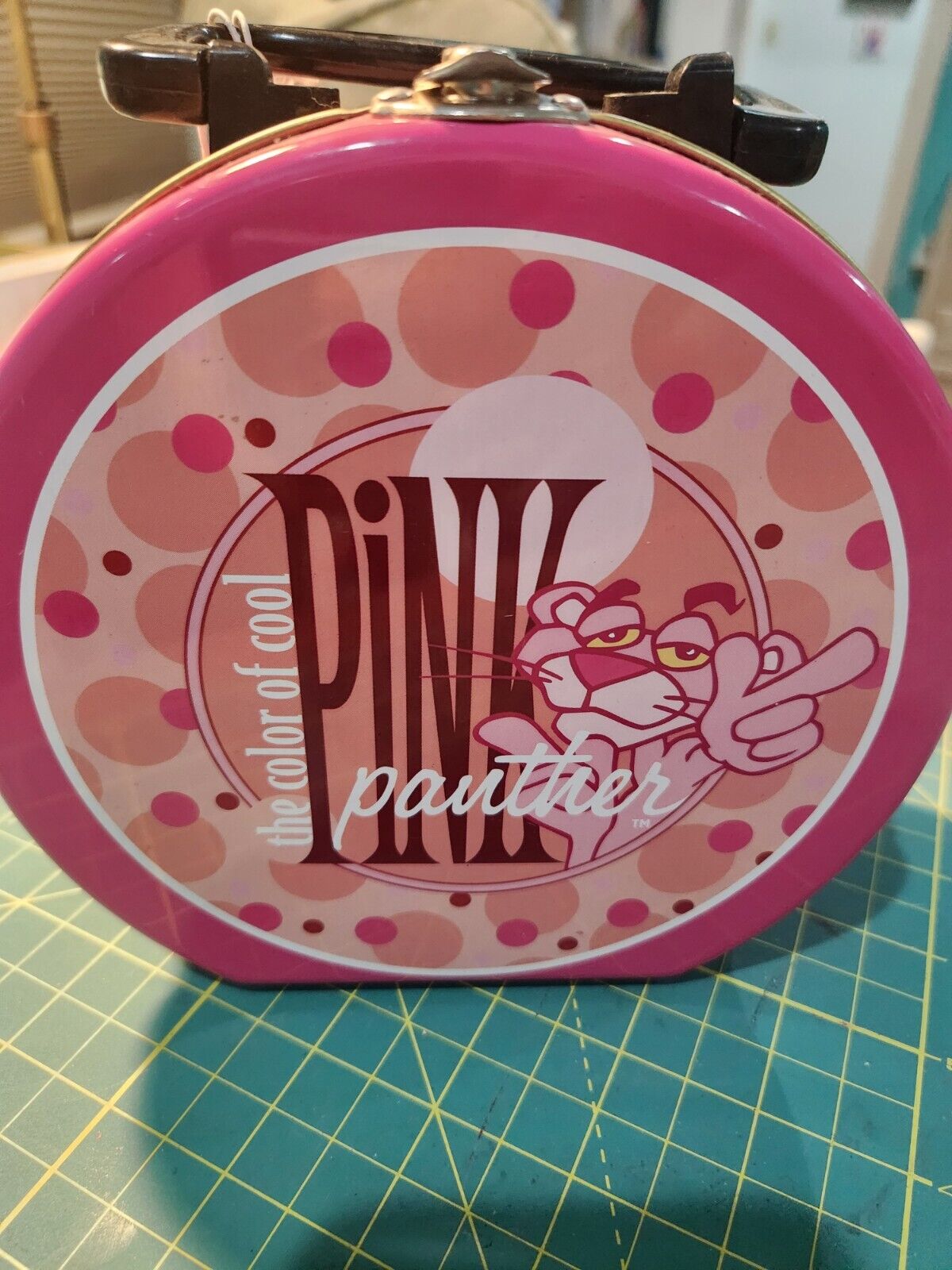 1999 Pink Panther Round Metal Lunch Box United Artist Corp.