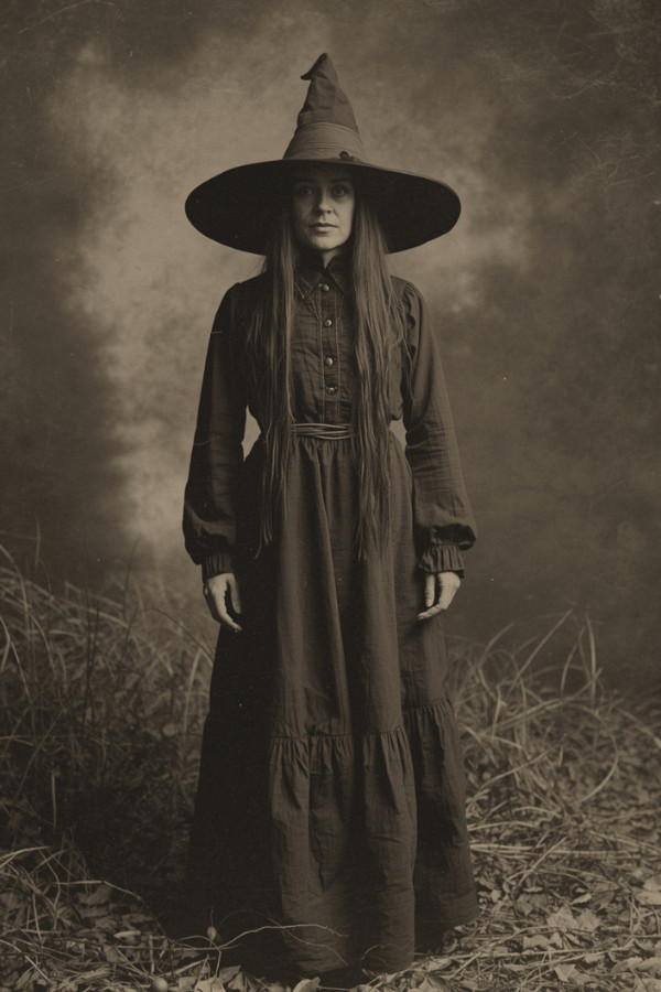 Vintage Appalachian Witch Folklore Portrait 4x6 Photo Vintage Appalachian Witch Folklore Portrait 4x6 Photo
