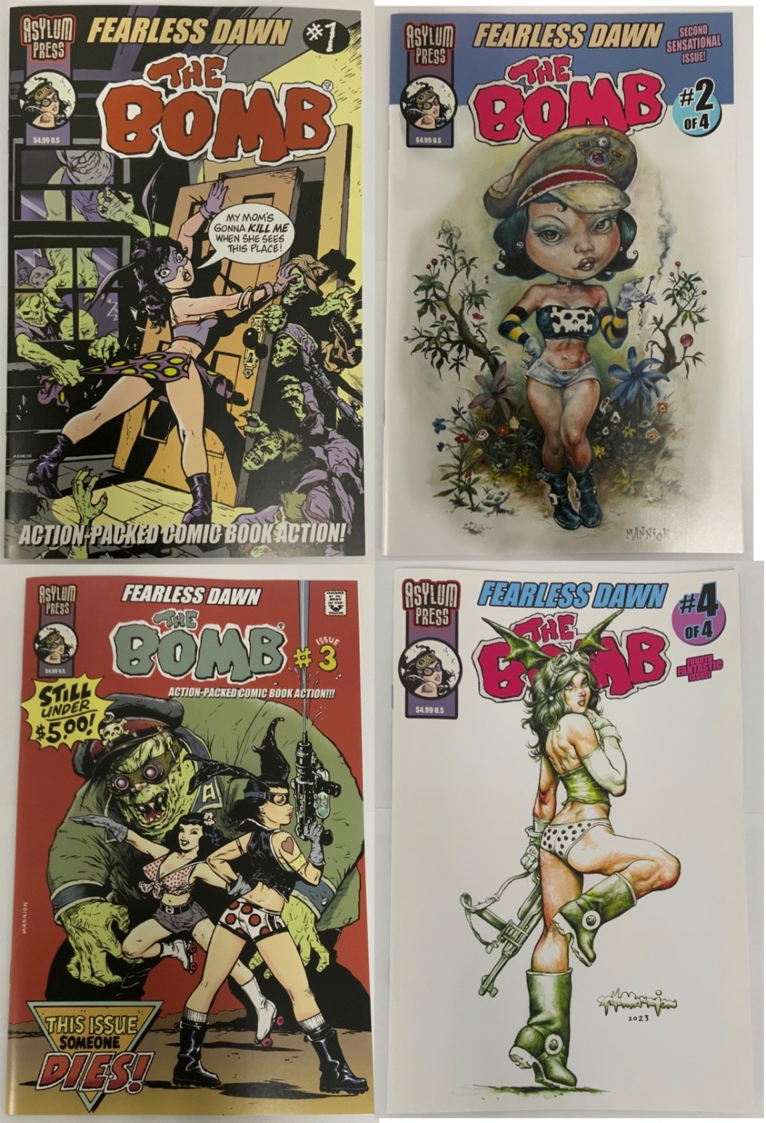 Complete Set of Fearless Dawn The Bomb 1 2 3 4 All Cover B Asylum Press Complete Set of Fearless Dawn The Bomb 1 2 3 4 All Cover B Asylum Press