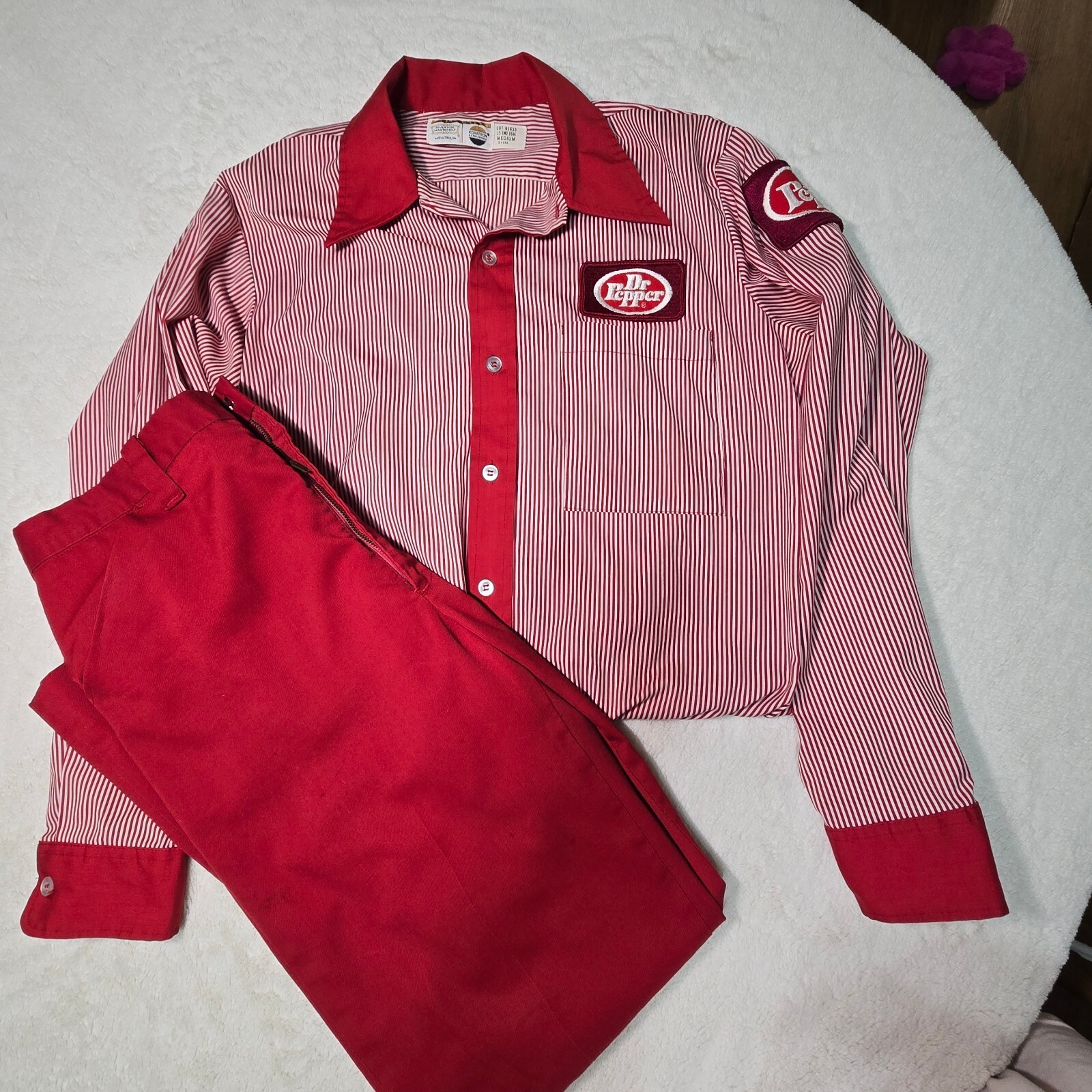 Vtg 70s Dr Pepper Delivery Driver Uniform Set Riverside Masterbilt Shirt Pants M Vtg 70s Dr Pepper Delivery Driver Uniform Set Riverside Masterbilt Shirt Pants M