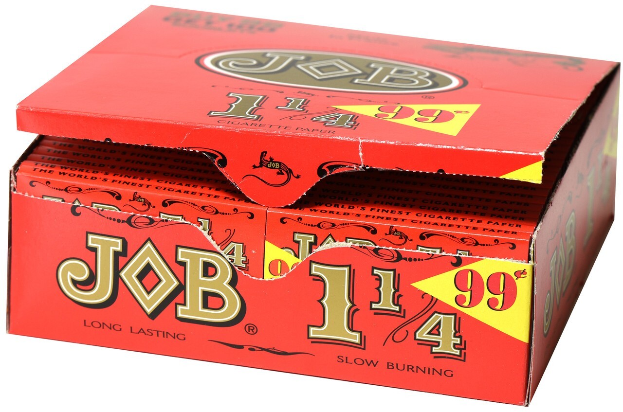 JOB Orange Papers 100 COUNT Box JOB 1 1/4 Pre-Price 78mm Rolling Cigarette Paper JOB Orange Papers 100 COUNT Box JOB 1 1/4 Pre-Price 78mm Rolling Cigarette Paper