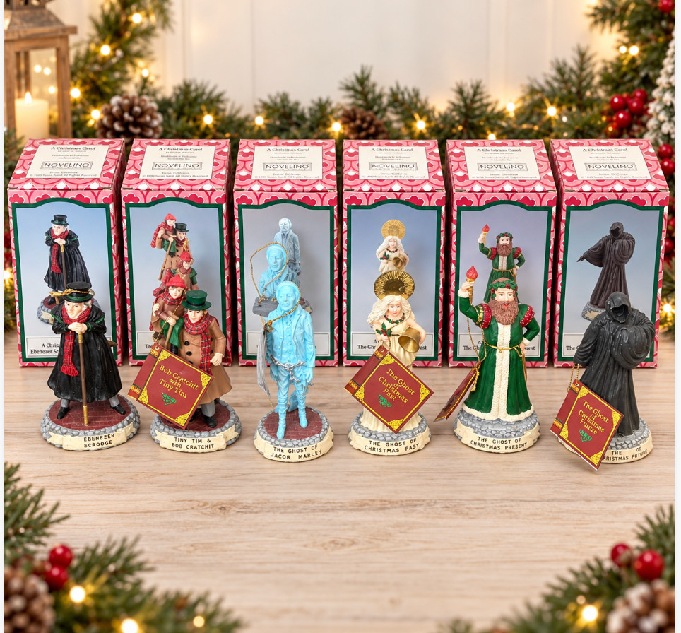 Vintage 1993 Novelino A Christmas Carol Figurines Complete Set 6 w/ Boxes Vintage 1993 Novelino A Christmas Carol Figurines Complete Set 6 w/ Boxes