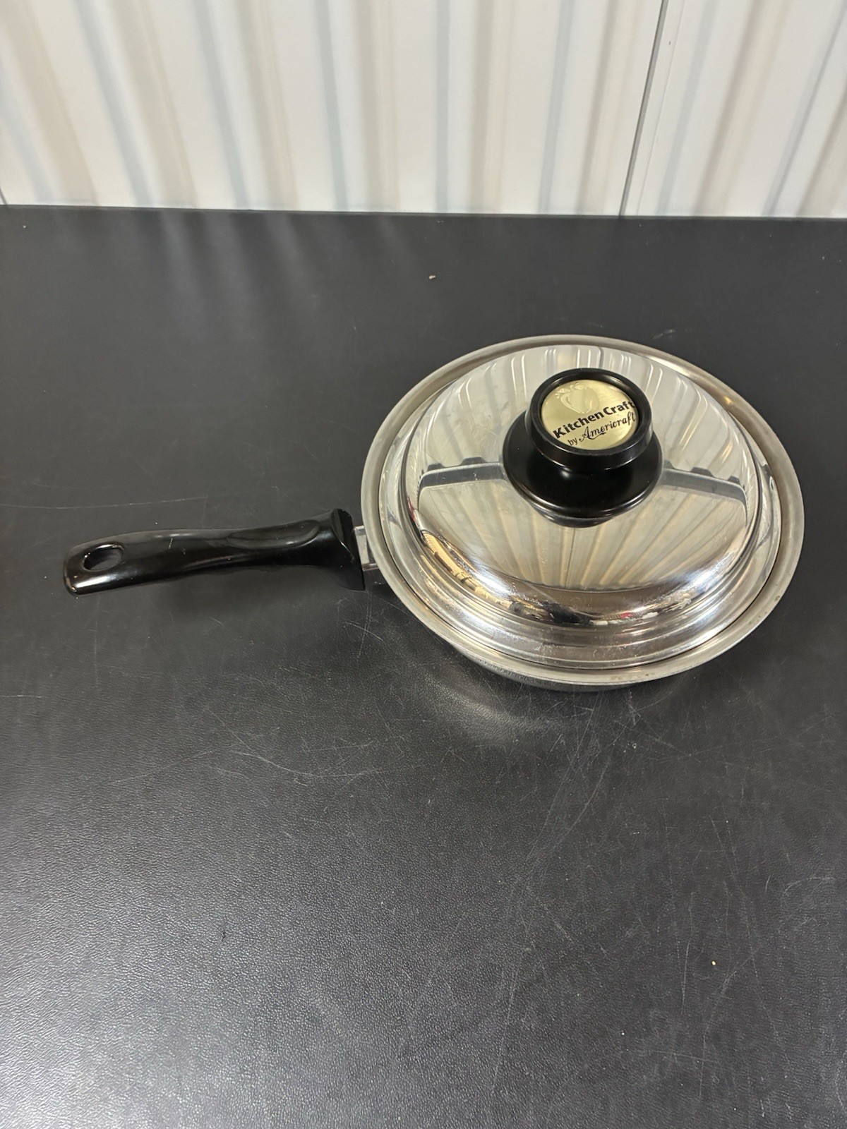KITCHEN CRAFT by AMERICRAFT 8" SMALL SKILLET w/ LID West Bend FRY PAN Saute KITCHEN CRAFT by AMERICRAFT 8" SMALL SKILLET w/ LID West Bend FRY PAN Saute