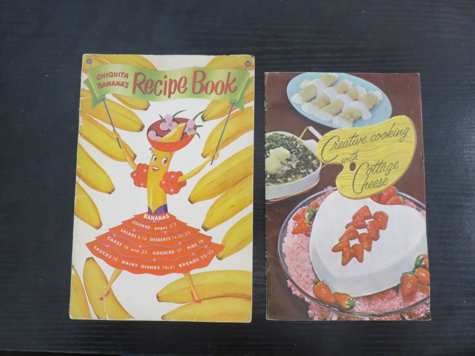 Vintage 1950 Chiquita Banana's Recipe Book, Creative Cooking W/ Cottage Cheese Vintage 1950 Chiquita Banana's Recipe Book, Creative Cooking W/ Cottage Cheese