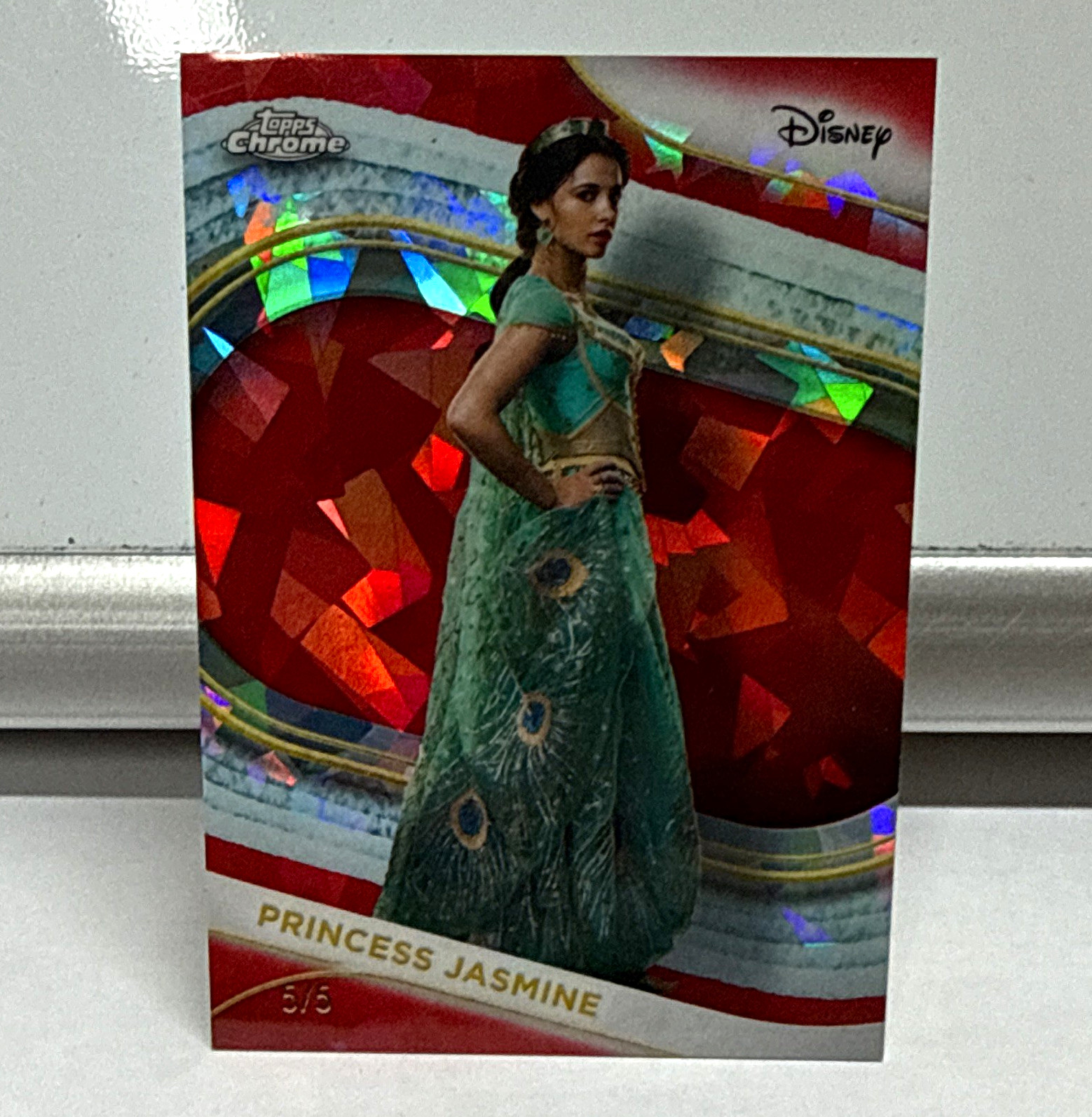 Topps 2025 Chrome Disney Sapphire Princess Jasmine /5 Red Bookend Topps 2025 Chrome Disney Sapphire Princess Jasmine /5 Red Bookend