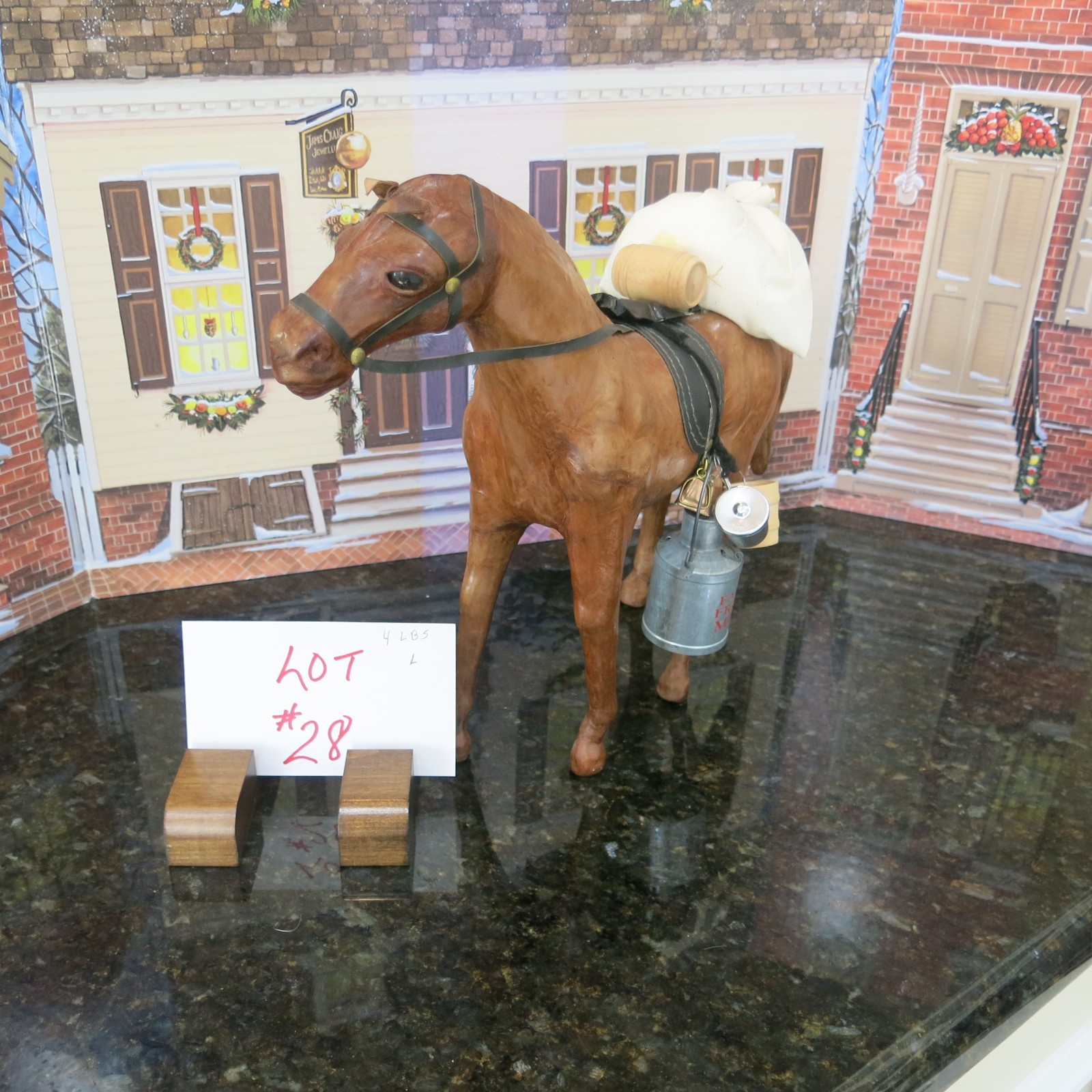 Byers Choice Brown Horse with Accessories $75.00 (Lot 28) Byers Choice Brown Horse with Accessories $75.00 (Lot 28)