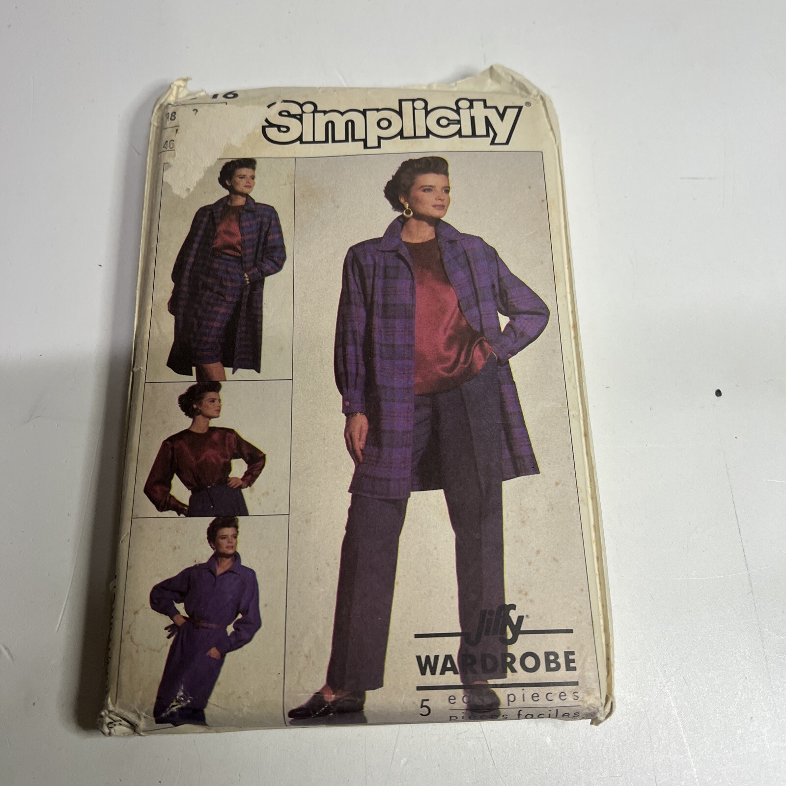 Simplicity Pattern ︱7716︱1980'S Fashion︱Uncut︱22 pcs︱L Simplicity Pattern ︱7716︱1980'S Fashion︱Uncut︱22 pcs︱L