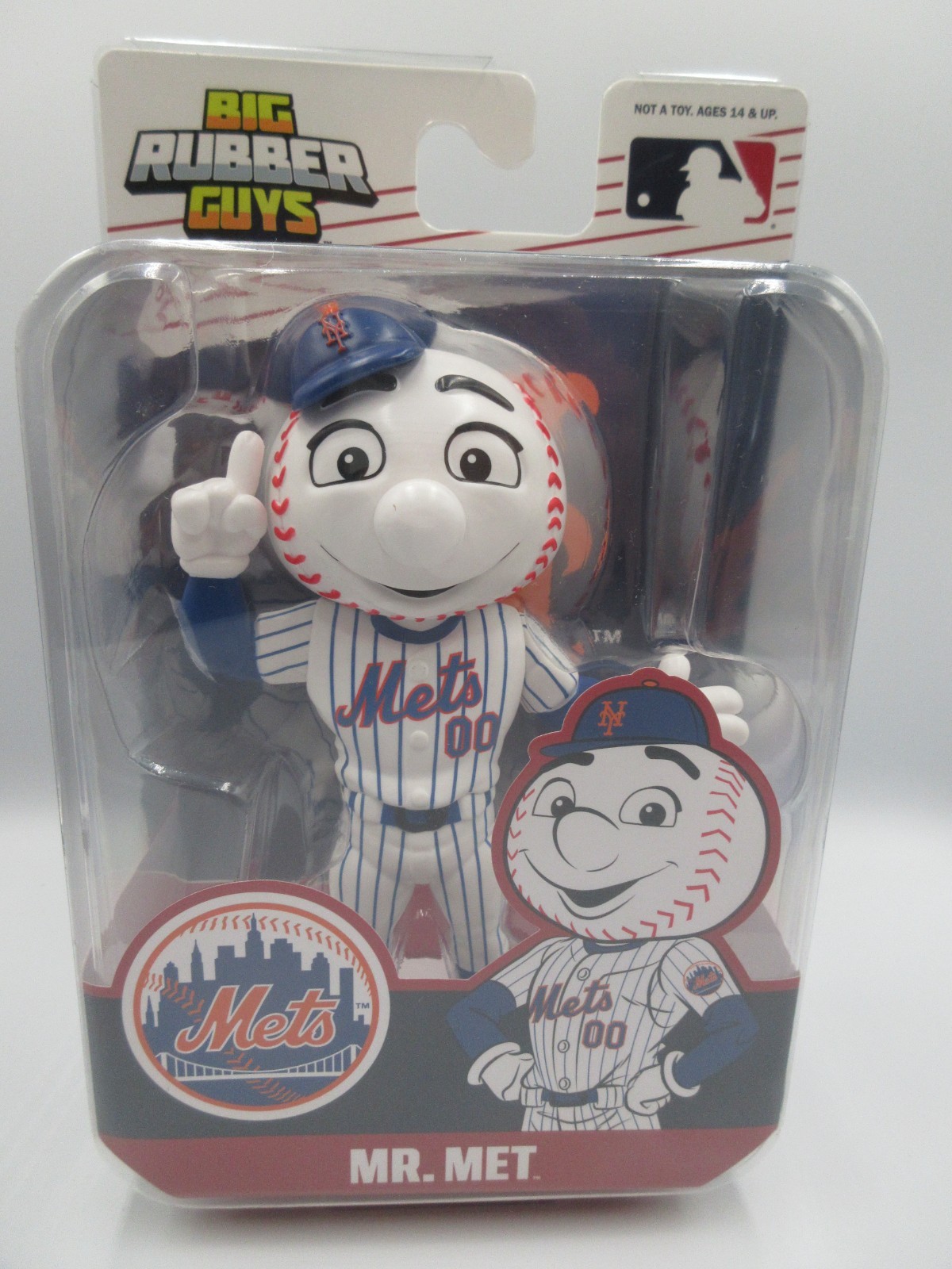 Collect Major Big Rubber Guys MR MET Figure New York Mets Mascot MLB BRAND NEW