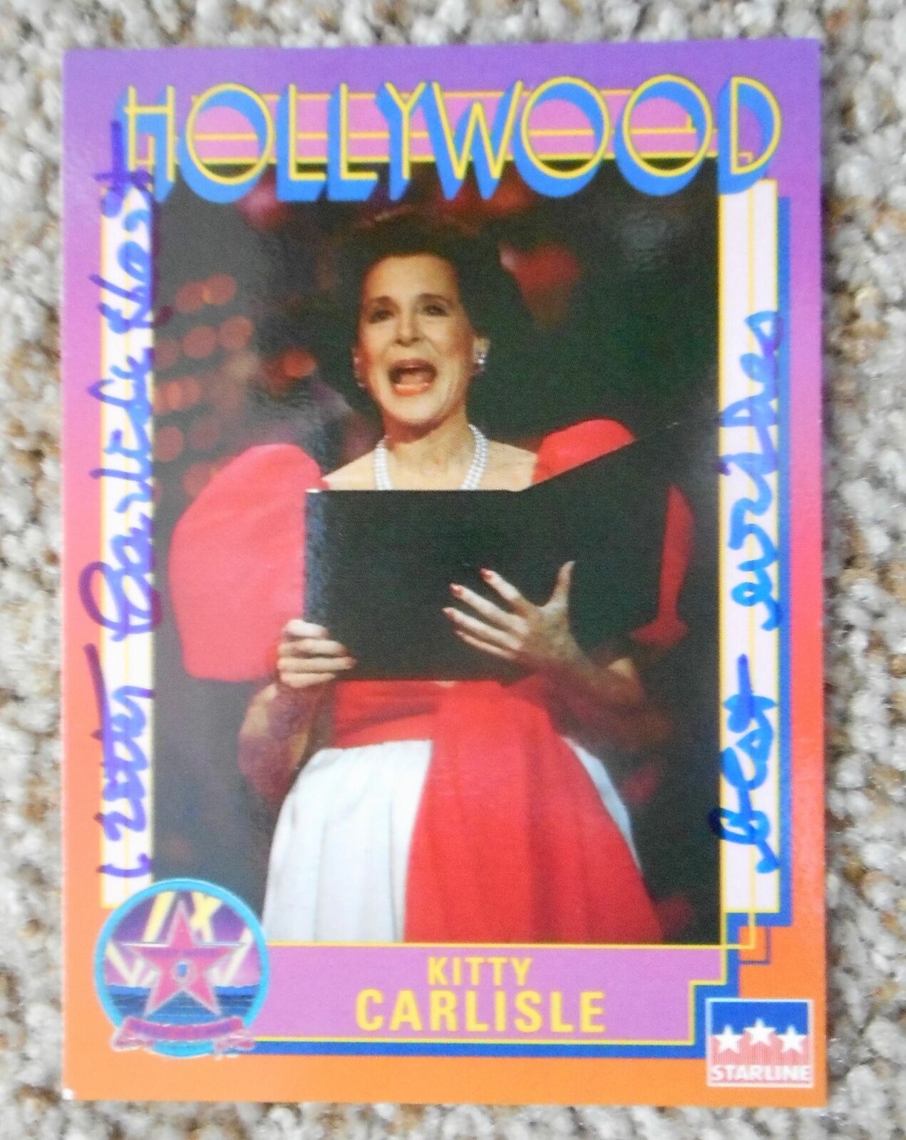 Kitty Carlisle signed Starline Hollywood Walk card