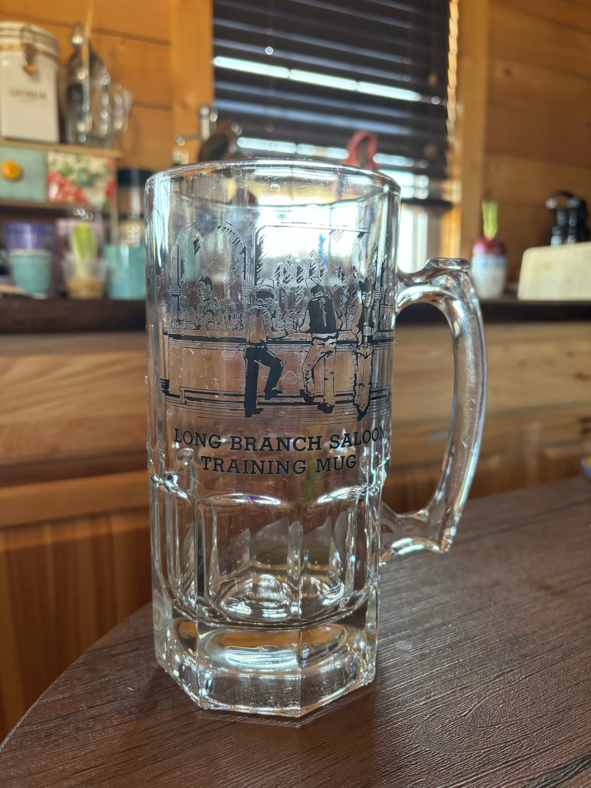 Vintage “Long Branch Saloon Training Mug” Glass Beer Mug 8” Tall ~ K72 Vintage “Long Branch Saloon Training Mug” Glass Beer Mug 8” Tall ~ K72