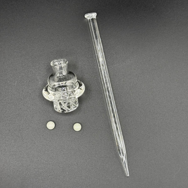 White Airflow Spinner Bowl Cap - Wide 20mm White Honey Hive With Dabber Tool White Airflow Spinner Bowl Cap - Wide 20mm White Honey Hive With Dabber Tool