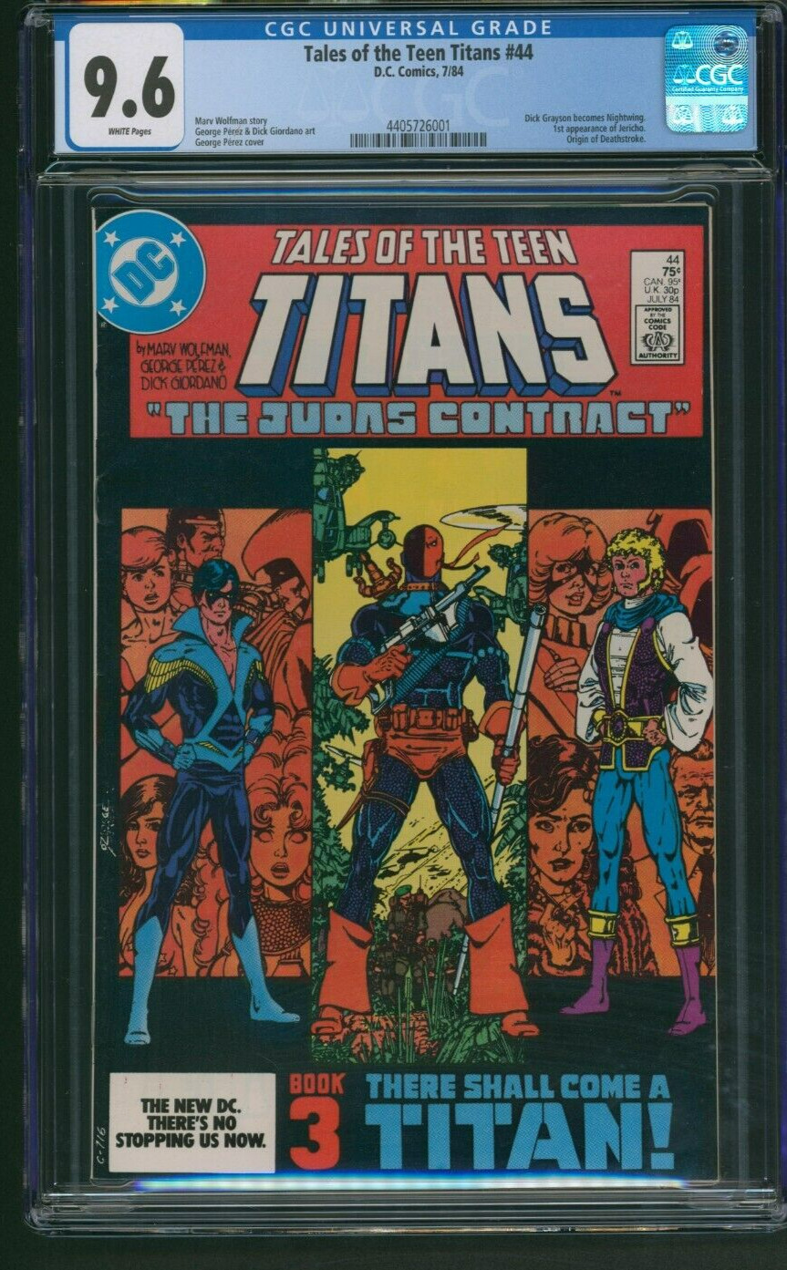 Tales of the Teen Titans #44 CGC 9.6 White Pages 1st App Nightwing DC 1984