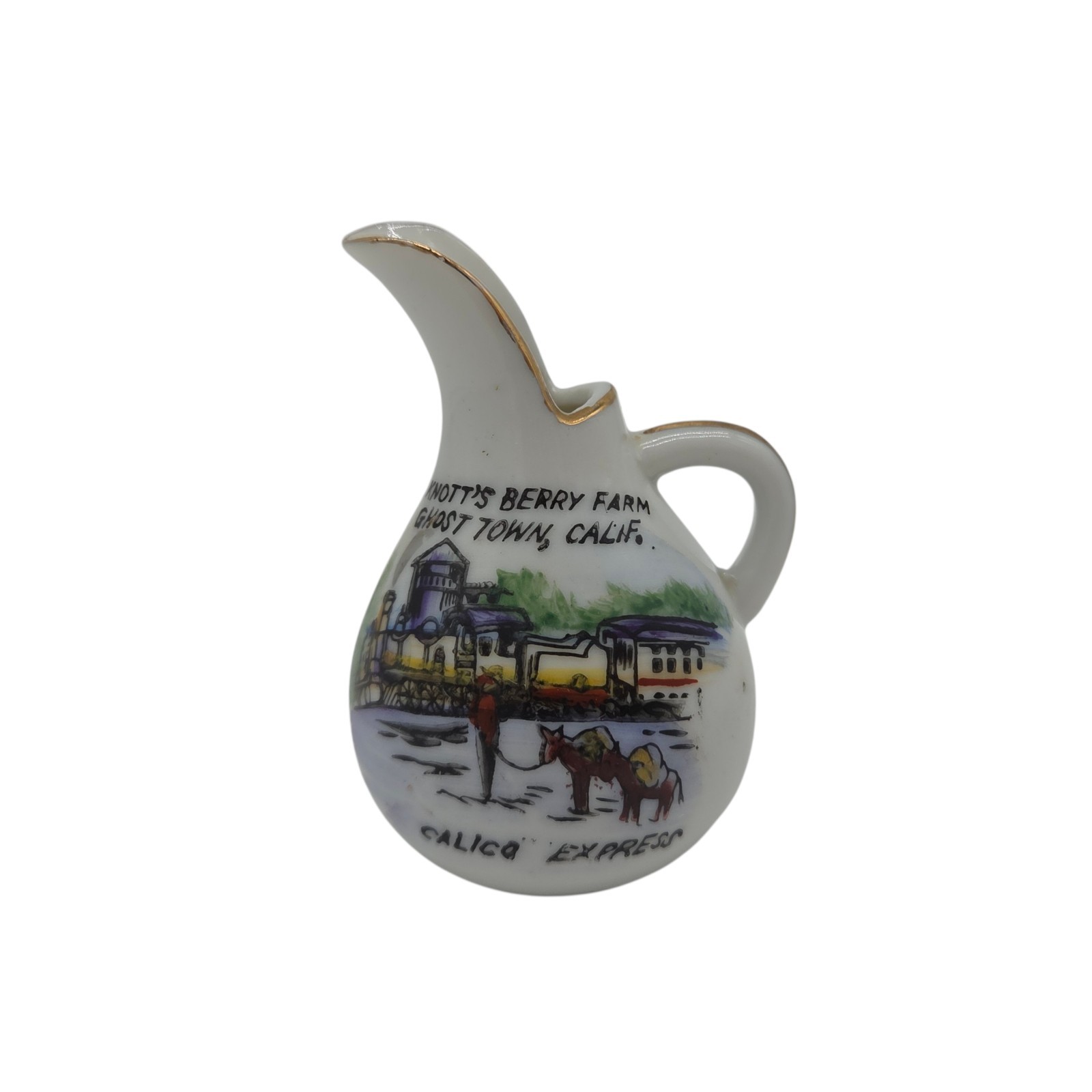 Knott's Berry Farm Ghost Town CA Pitcher Calico Express Porcelain Trinket Chapel Knott's Berry Farm Ghost Town CA Pitcher Calico Express Porcelain Trinket Chapel