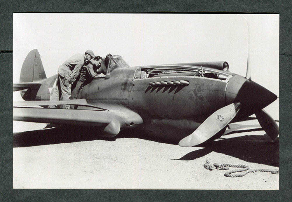 WWII USAAC USAAF Aircraft Accident Photo Curtiss P-40 Warhawk Bellied In 1941