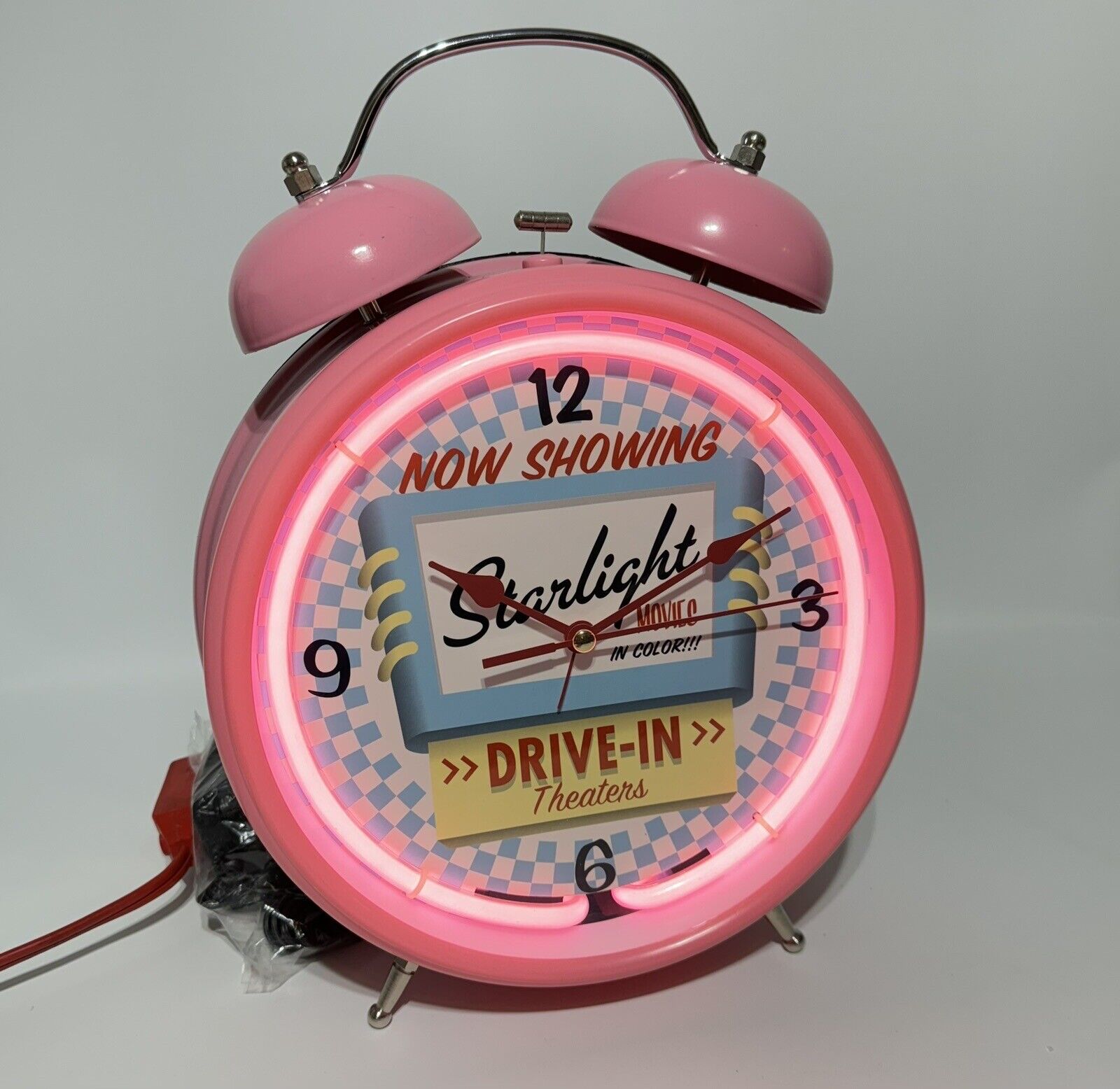 Ravina Clock Company Pink Twin Bell 8\