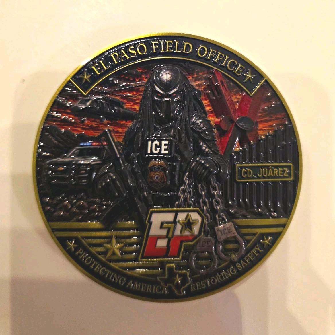 ICE ERO El Paso Field Office Air Operations 3” Challenge Coin Texas ICE ERO El Paso Field Office Air Operations 3” Challenge Coin Texas