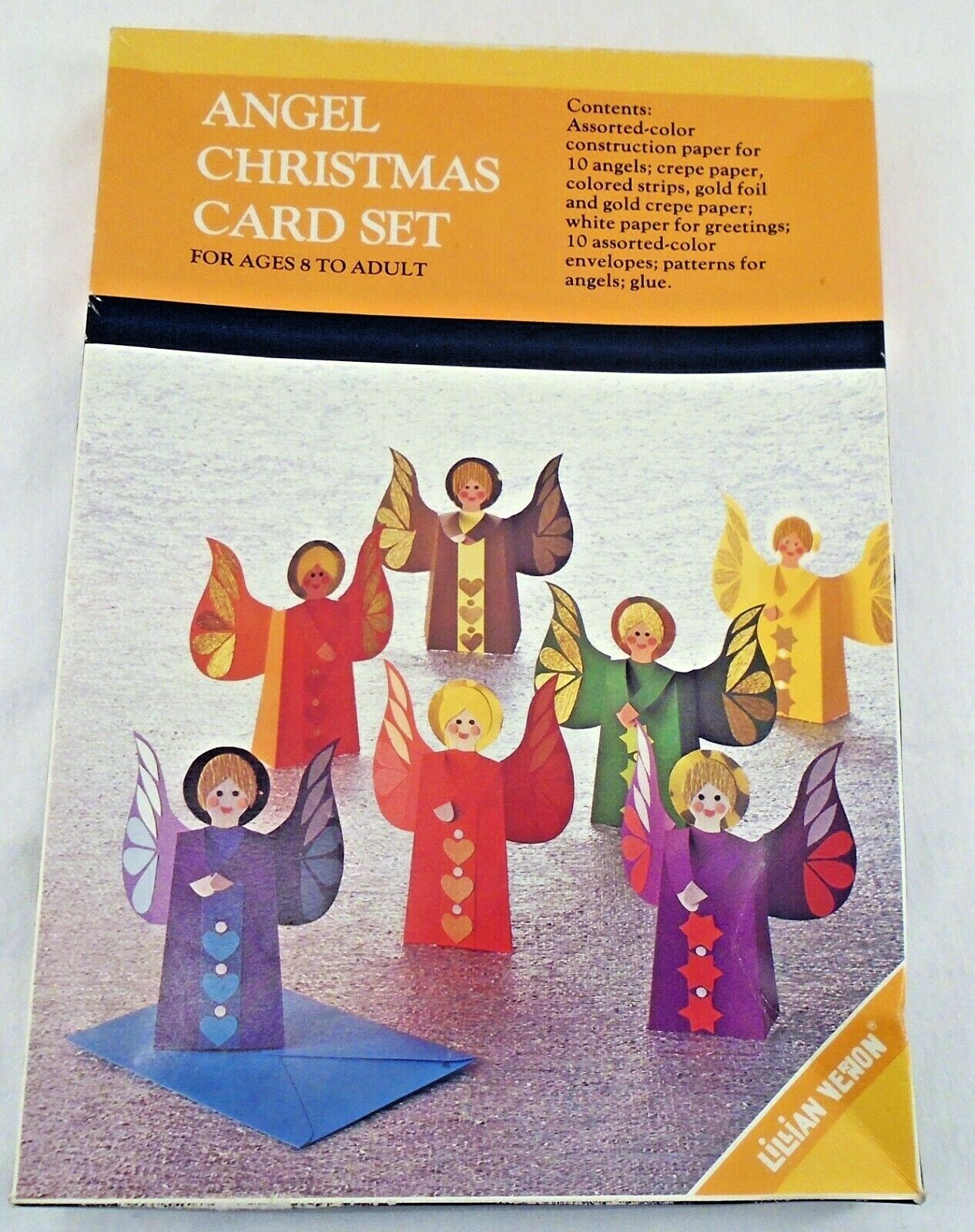 Vintage Lillian Vernon Angel Christmas Card Craft Set Made in West Germany Vintage Lillian Vernon Angel Christmas Card Craft Set Made in West Germany