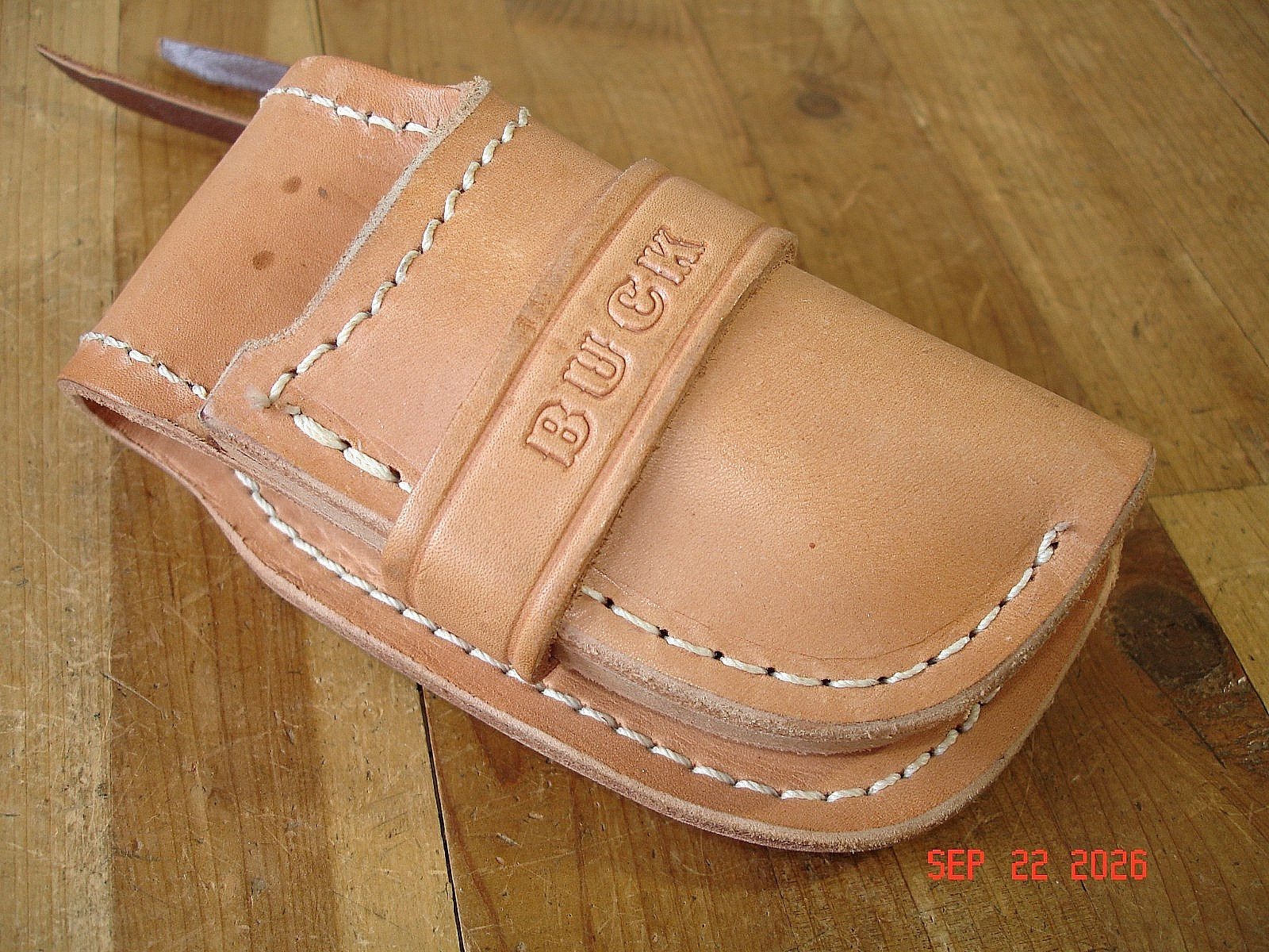 VINTAGE BUCK KNIFE 112 CUSTOM LEATHER SHEATH TAN LEATHER NO KNIFE VINTAGE BUCK KNIFE 112 CUSTOM LEATHER SHEATH TAN LEATHER NO KNIFE
