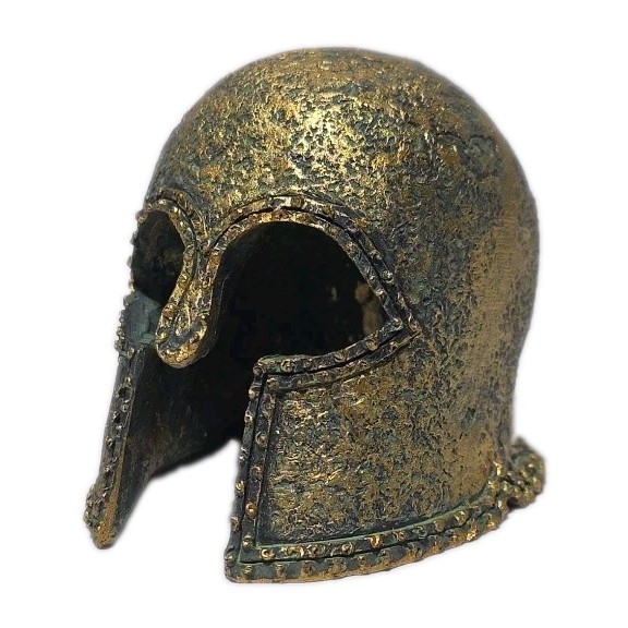 Solid Bronze Sparta Helmet 3" Replica Miniature Made in Greece VTG Solid Bronze Sparta Helmet 3" Replica Miniature Made in Greece VTG