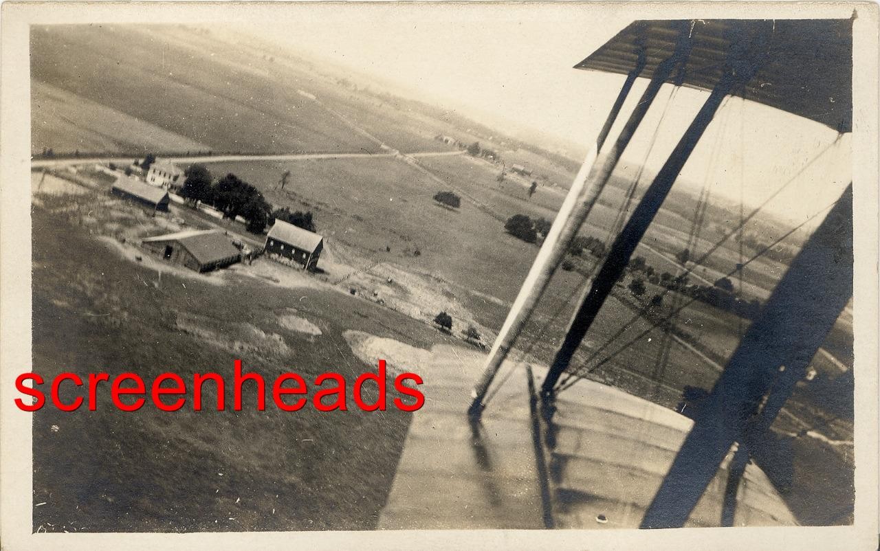 C1915 RARE RPPC PHOTO "Early Aerial Ground Photography From BI-PLANE" VG C1915 RARE RPPC PHOTO "Early Aerial Ground Photography From BI-PLANE" VG