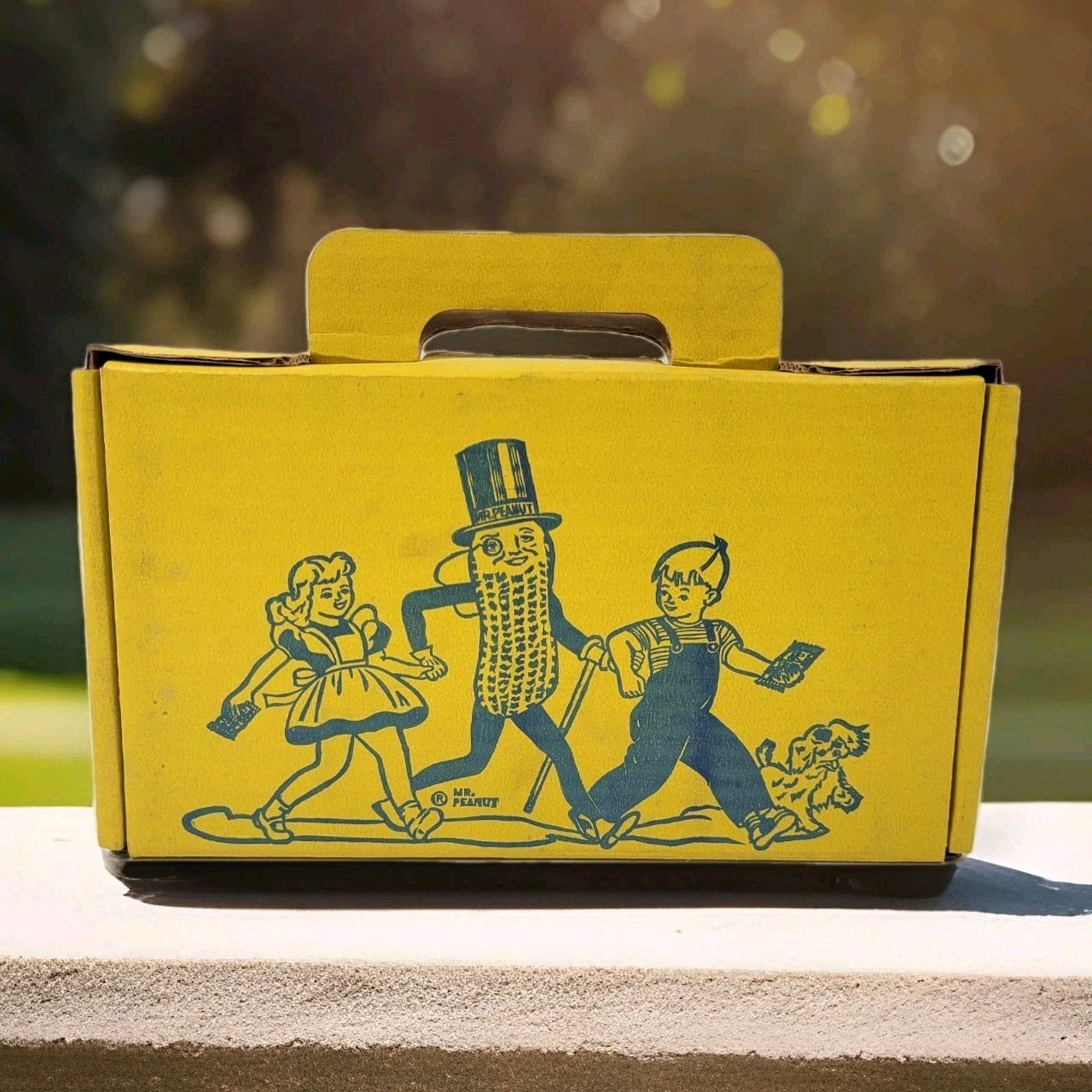 VTG Mr. Peanut Kids Yellow Cardboard School Pencil Box Planters Collectible RARE VTG Mr. Peanut Kids Yellow Cardboard School Pencil Box Planters Collectible RARE