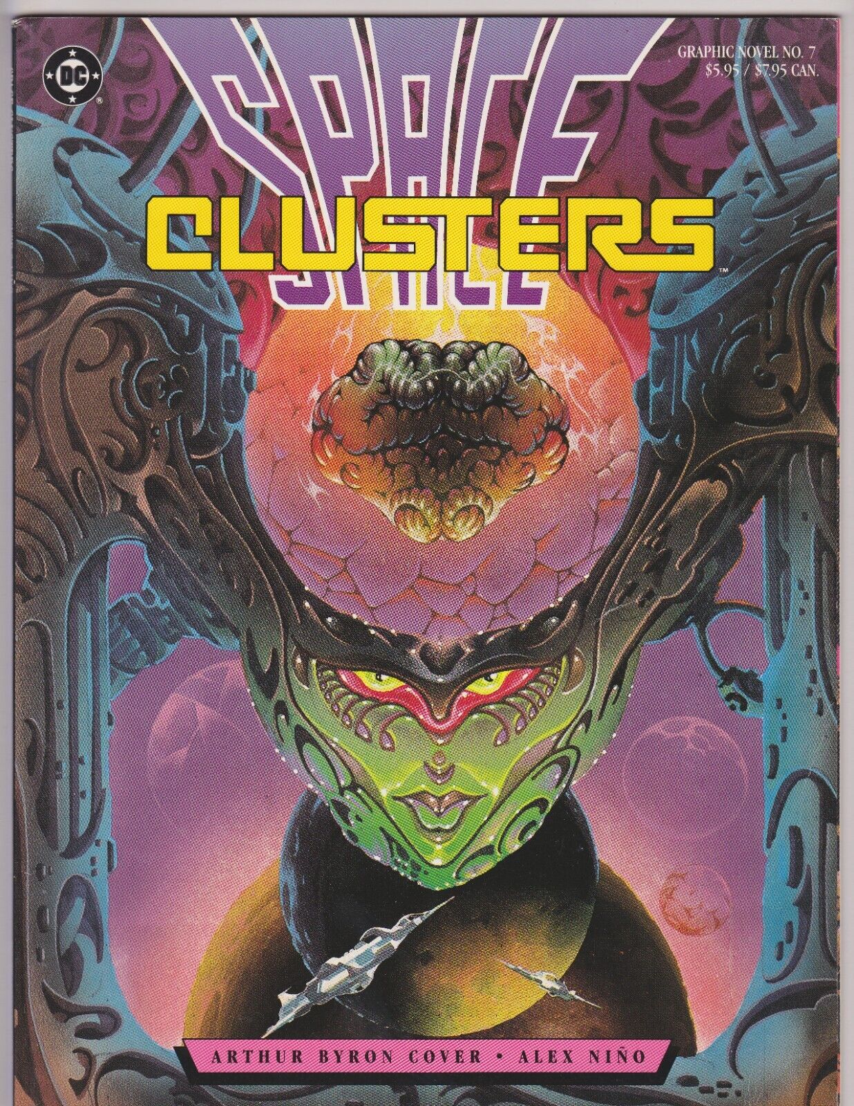 GN SPACE CLUSTERS DC GRAPHIC NOVEL 1986 ALEX NINO ART ARTHUR BYRON COVER STORY