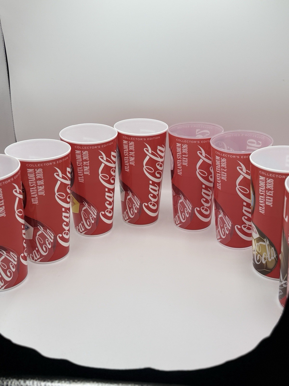 Complete 9 Cup Set: Mercedes Benz Stadium FiFA World Cup Matches Atlanta GA Complete 9 Cup Set: Mercedes Benz Stadium FiFA World Cup Matches Atlanta GA