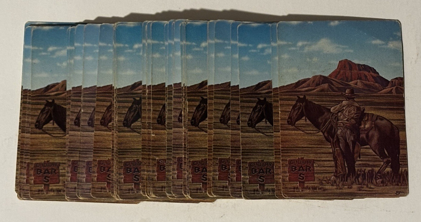 Vintage Ed Mell Cudahy Bar S Great Names West Playing Cards Complete 54 Deck Vintage Ed Mell Cudahy Bar S Great Names West Playing Cards Complete 54 Deck