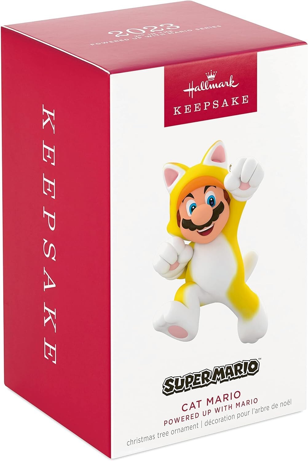 2023 Super Mario Cat Mario Powered Up With NES Nintendo Hallmark Ornament