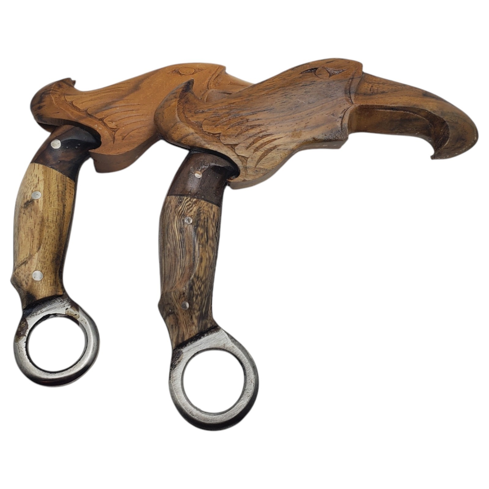 Lot 2 Karambit Knife Eagle Claw Blade Wood Handle Kerambit Handmade Indonesia Lot 2 Karambit Knife Eagle Claw Blade Wood Handle Kerambit Handmade Indonesia