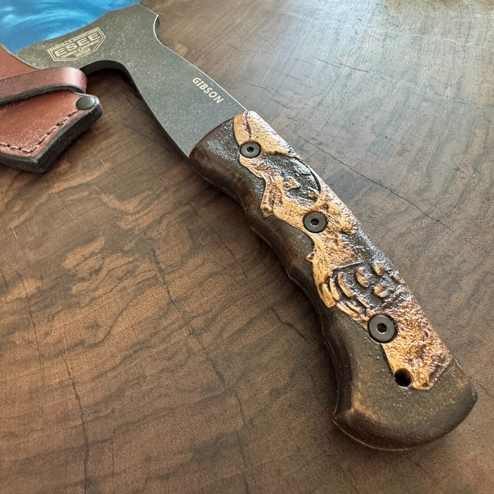 Shadowskull handles scales for ESEE Gibson Axe / custom scales / made in USA Shadowskull handles scales for ESEE Gibson Axe / custom scales / made in USA