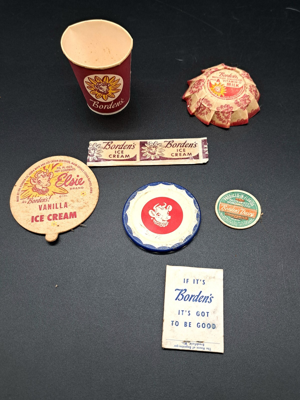 Lot Of 7 Elsie Borden Advertising & Collectable Items Borden's Dairy Lot Of 7 Elsie Borden Advertising & Collectable Items Borden's Dairy