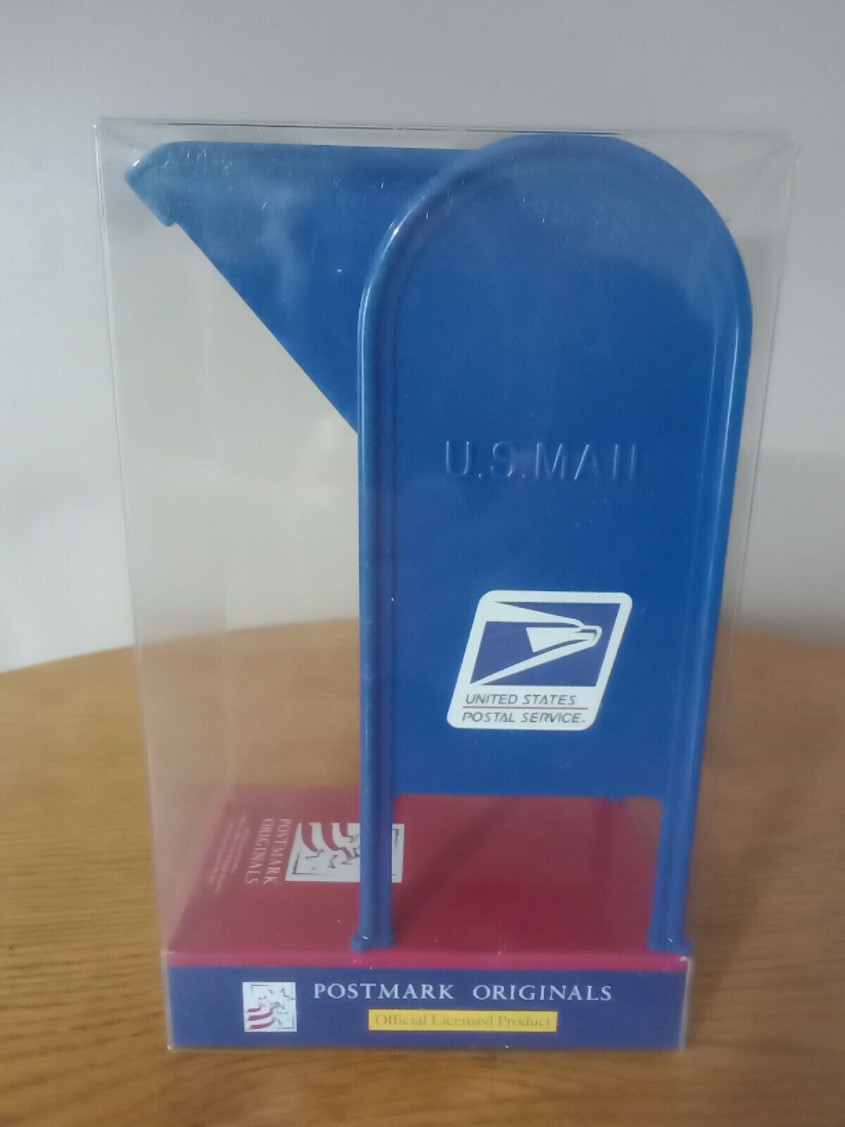 NEW/2003 USPS U.S. MAILBOX  BLUE PLASTIC MAILBOX COIN BANK 