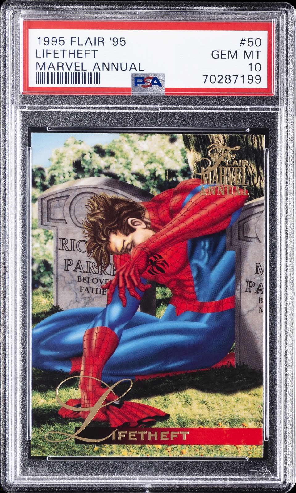 1995 FLAIR '95 MARVEL ANNUAL #50 LIFETHEFT PSA 10 1995 FLAIR '95 MARVEL ANNUAL #50 LIFETHEFT PSA 10